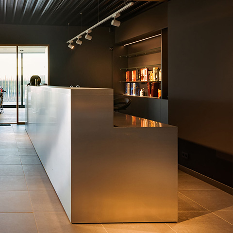 bar en inox sur mesure