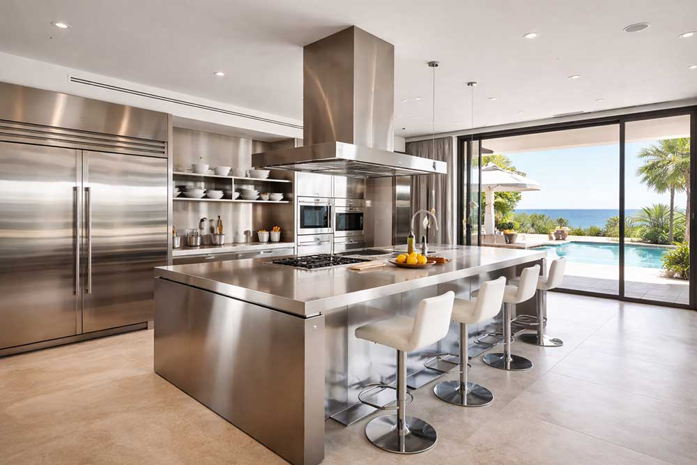 cuisine design en inox