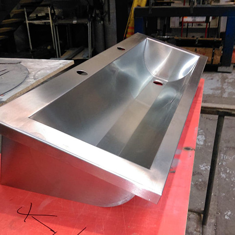 évier inox sur-mesure